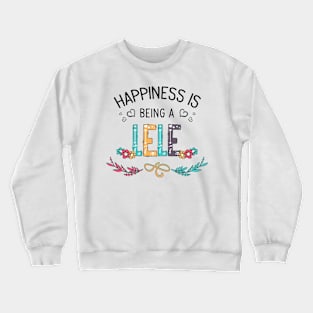 Happiness Is Being A Lele Wildflowers Valentines Mothers Day Crewneck Sweatshirt